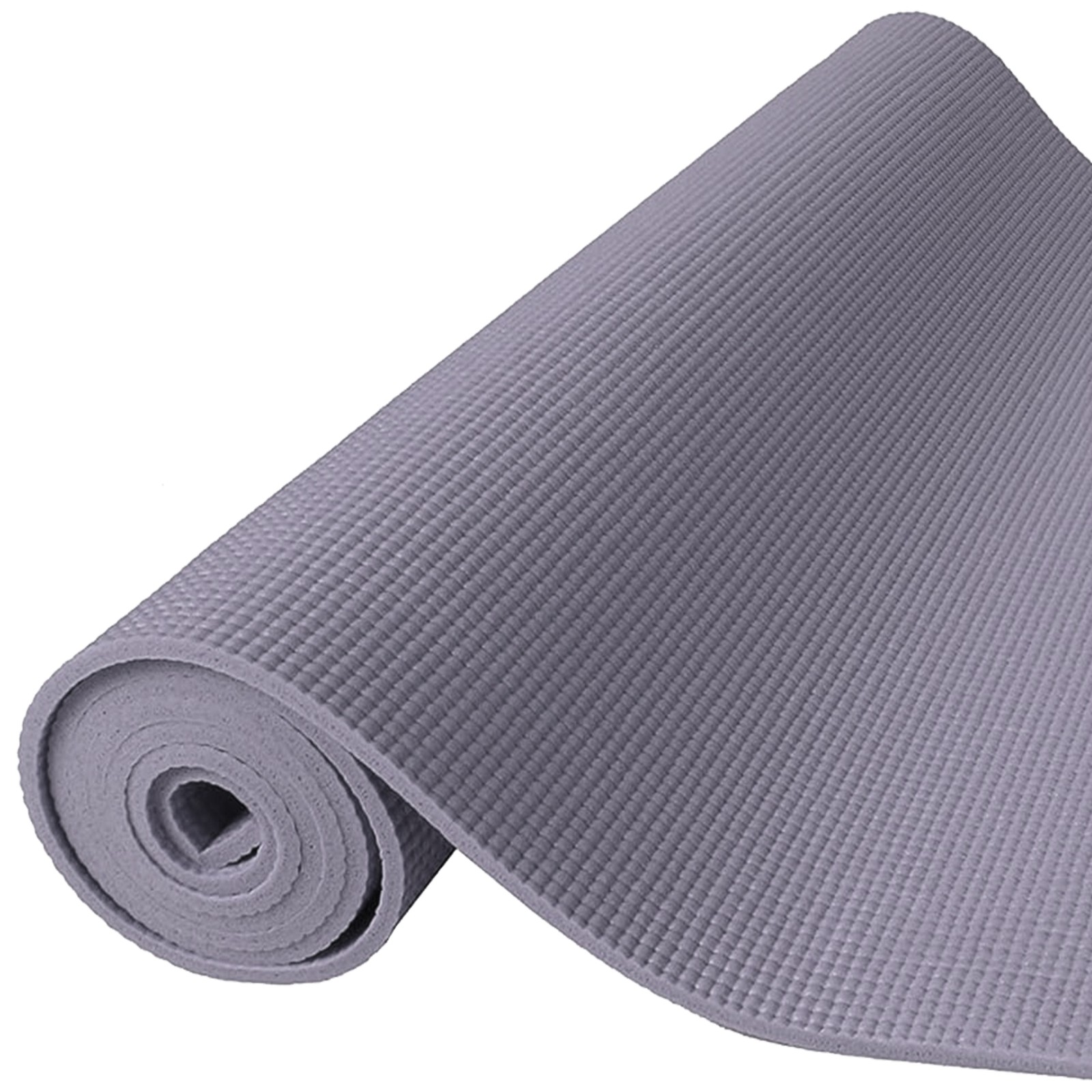 Fitvids 1/4” High Density Thick Non Slip Workout Yoga Mat and Carry Strap, Grey
