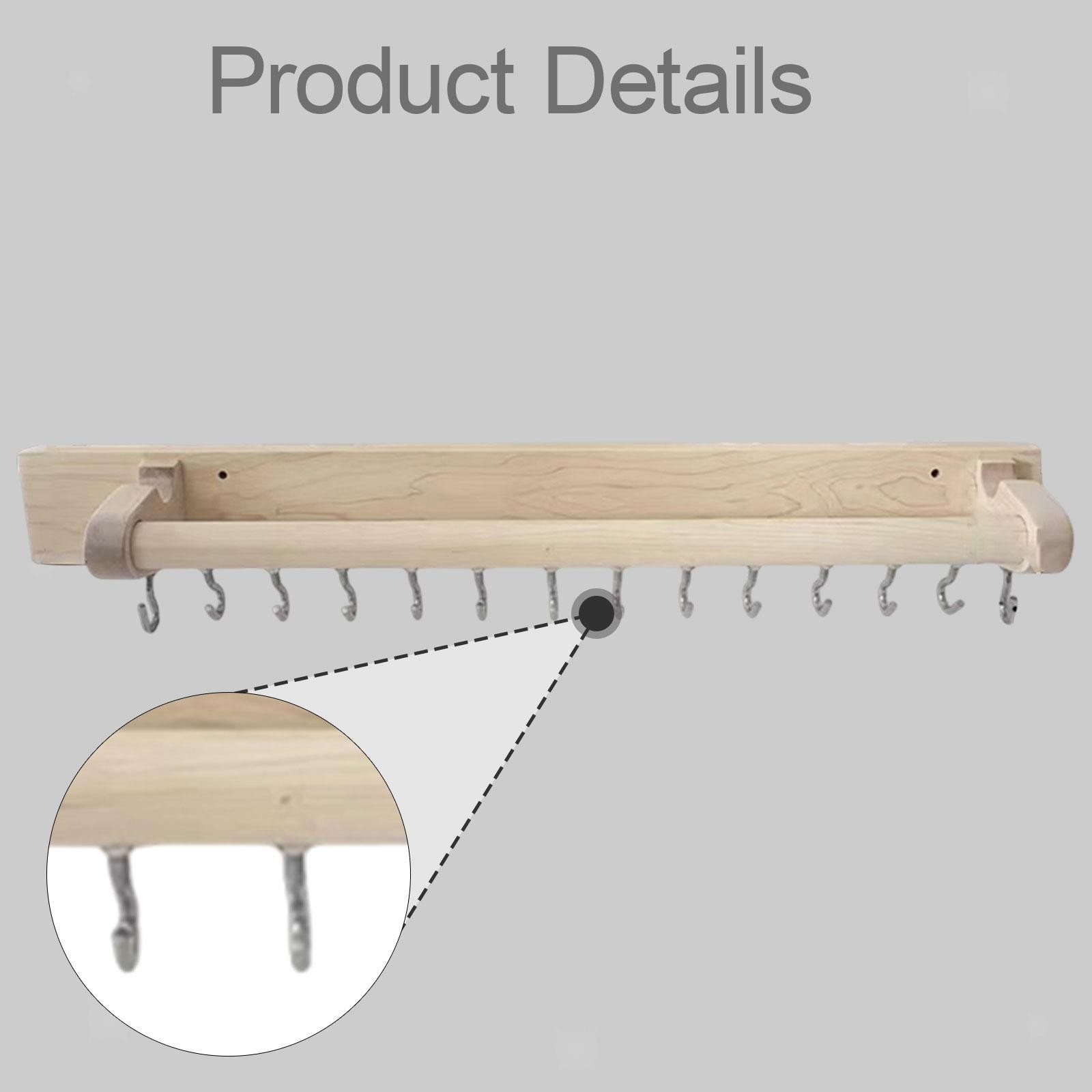 Pilates Spring Storage Rack Wall Mounted Ornament Maple Wood Sturdy Equipment