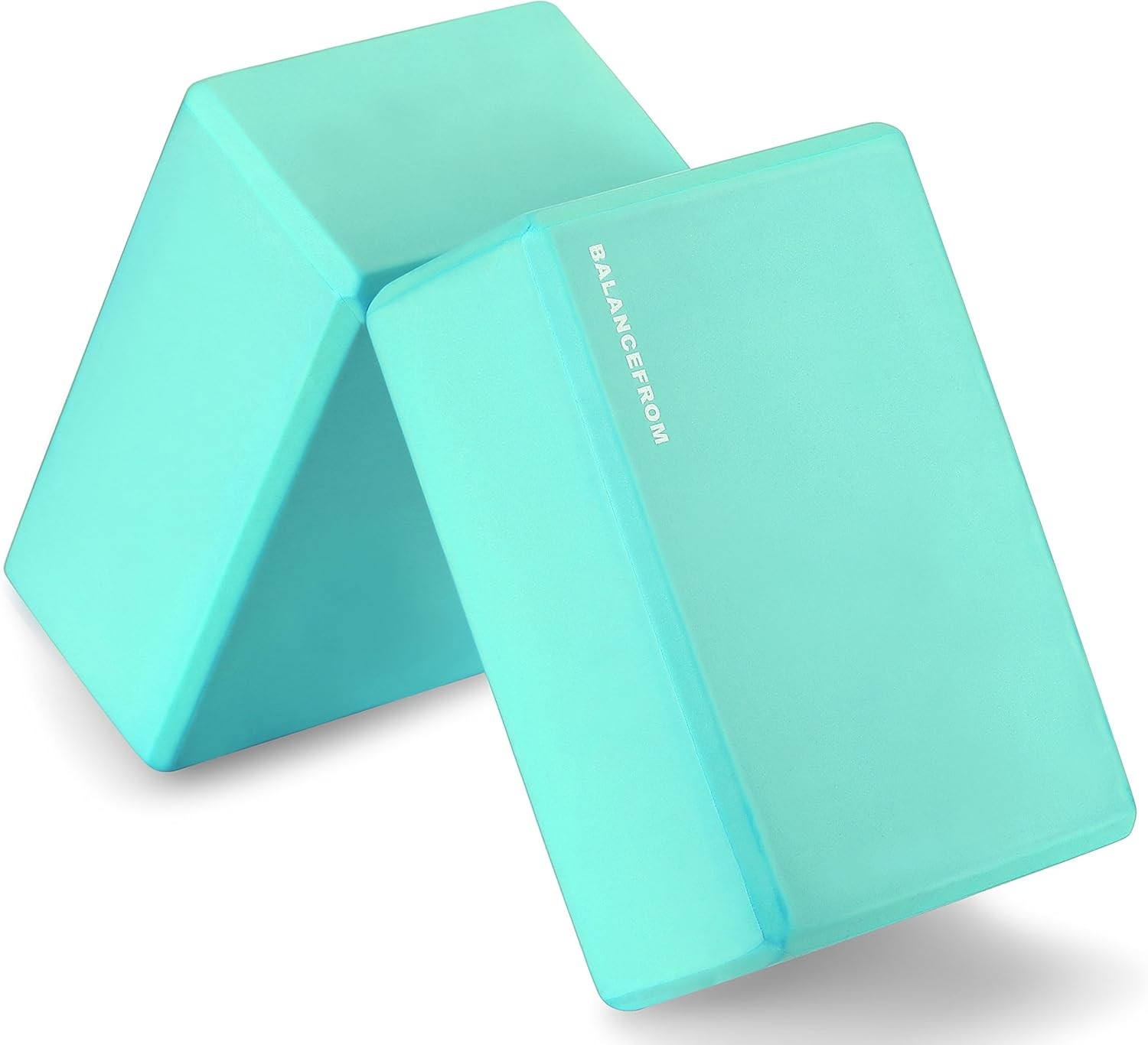 Fitvids High Density Yoga Blocks Set of 2 | 9 x 6 x 4 Inch EVA Foam | Green