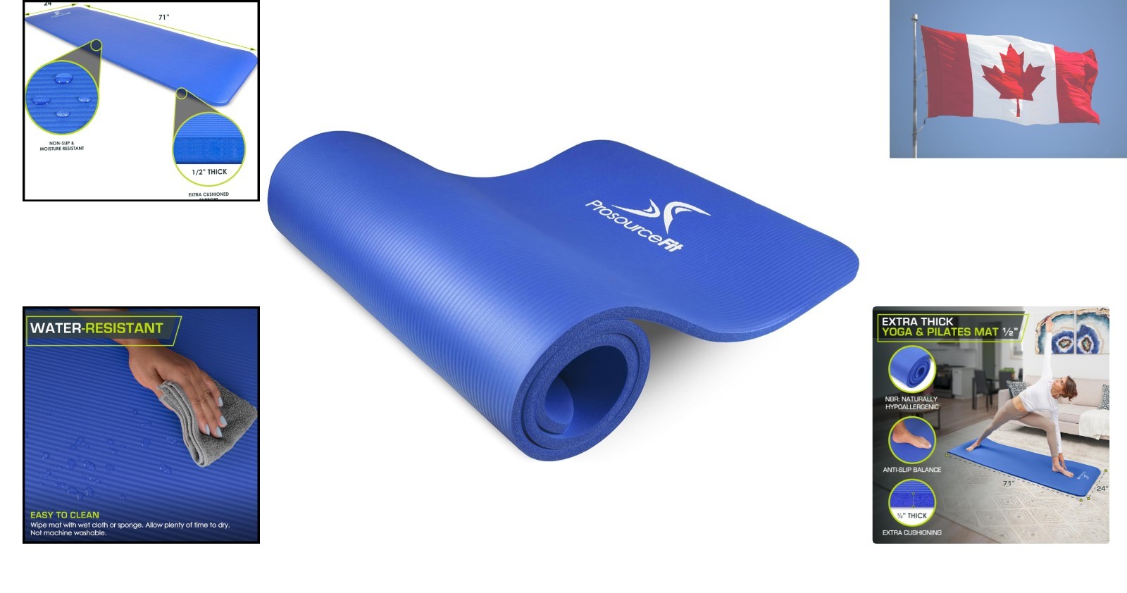 Non-Slip 1.5-Inch Yoga & Pilates Mat – Ideal for Sensitive Joints & Comfort