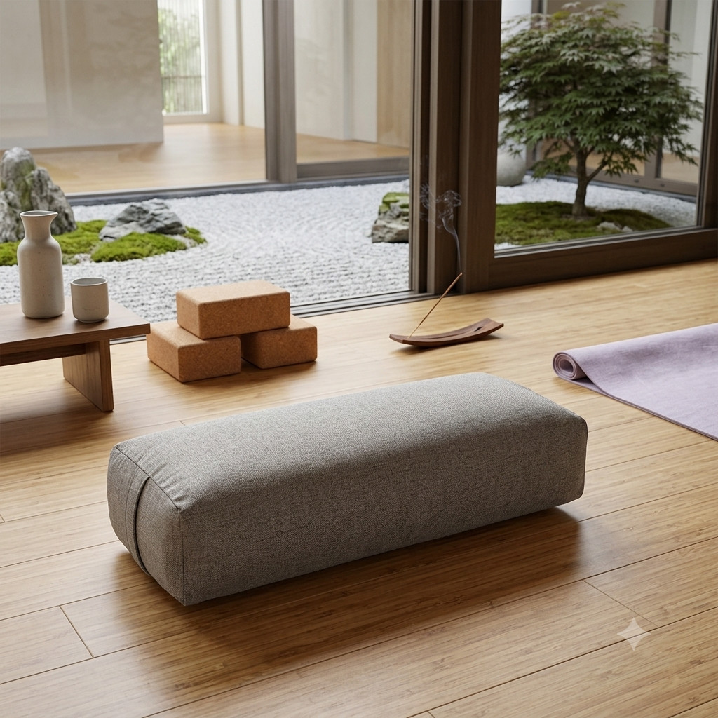 Professional Yoga Bolster With Handle 65x25x14cm