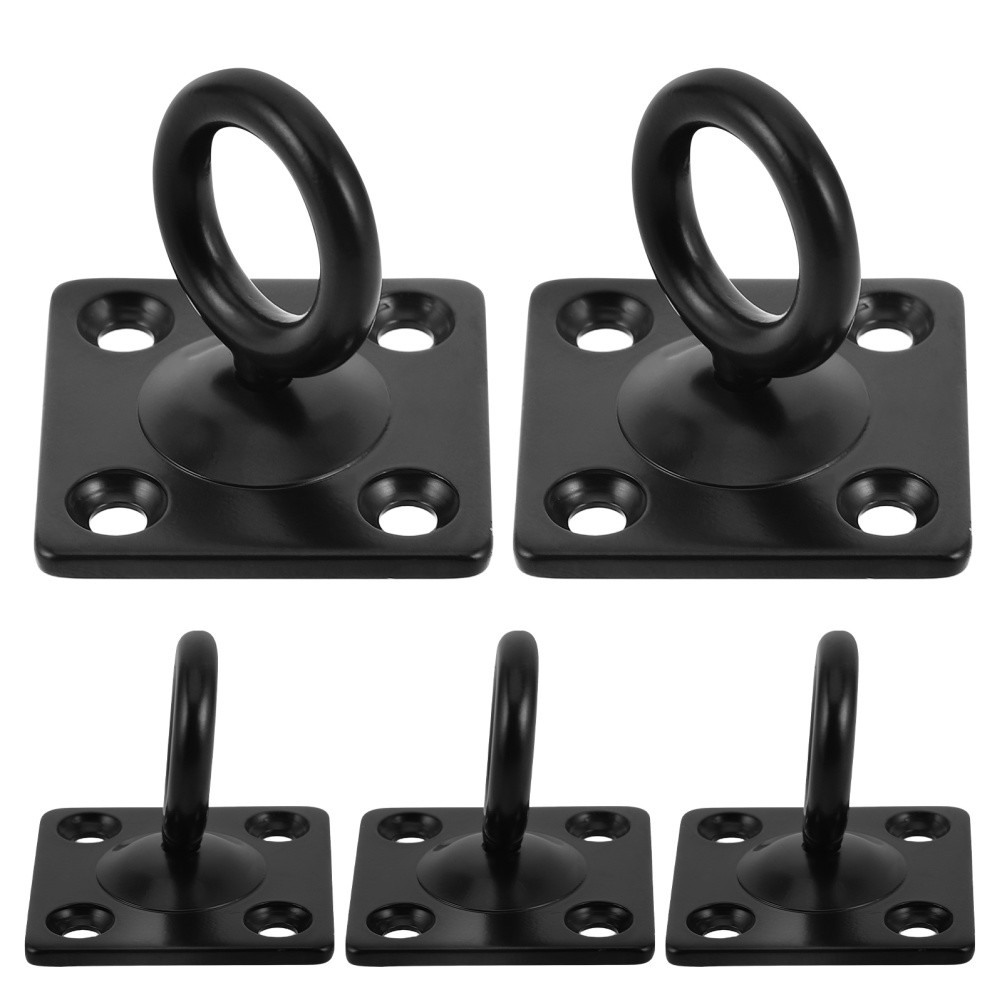 5 Pcs Wall Hook Stainless Steel Square Eye Plate Rope Railing Hardware