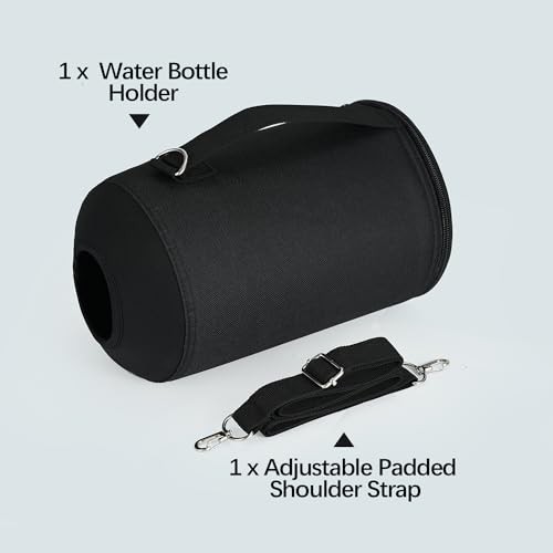 Water Bottle Holder Carrier Bag Crossbody with Adjustable 128 Ounces Black