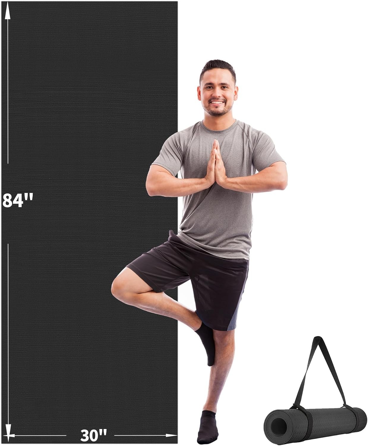 Yoga Mat for Women and Men, Extra Long and Wide Exercise Mat72&Prime;x48&Prime;/84&Prime;x30&Prime;, …