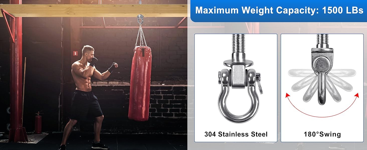 2Pcs Heavy Duty Swing Hangers with Bearings Stainless Steel Swing Hardware for