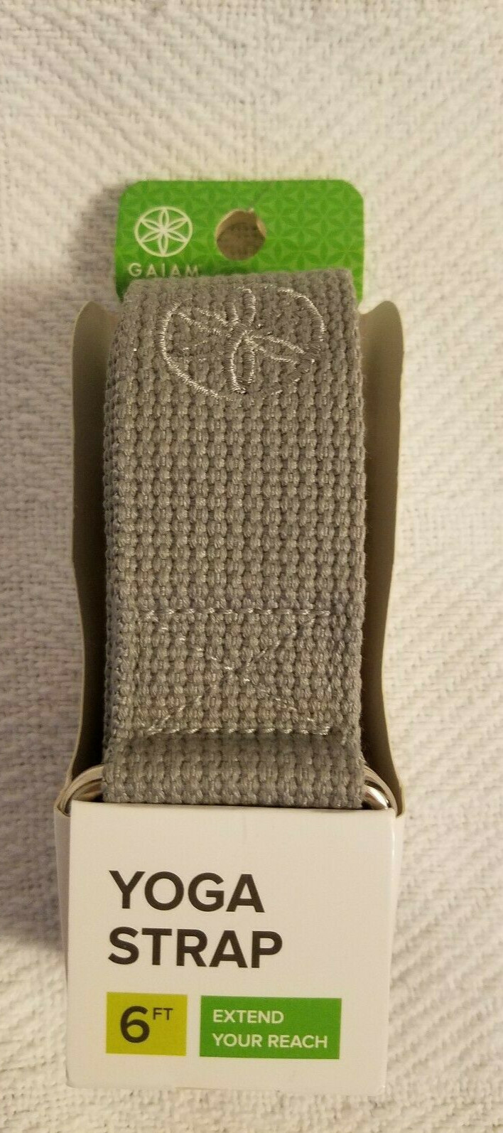 Gaiam 6 ft x 1.5 inches Yoga Strap Storm NEW