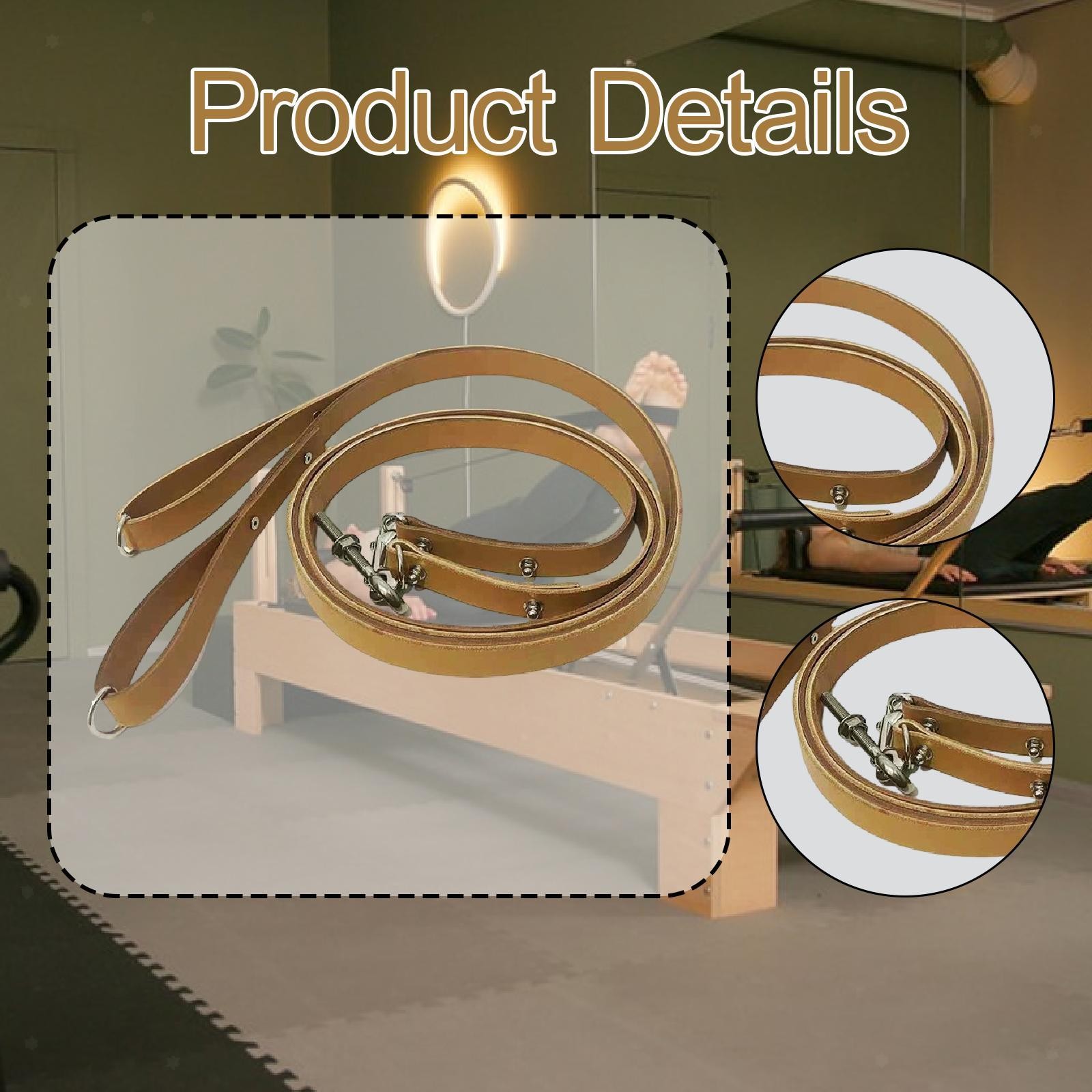 2 Pieces Pilates Reformer Pull Ropes Adults Yoga Belts for Gym Yoga Exercise