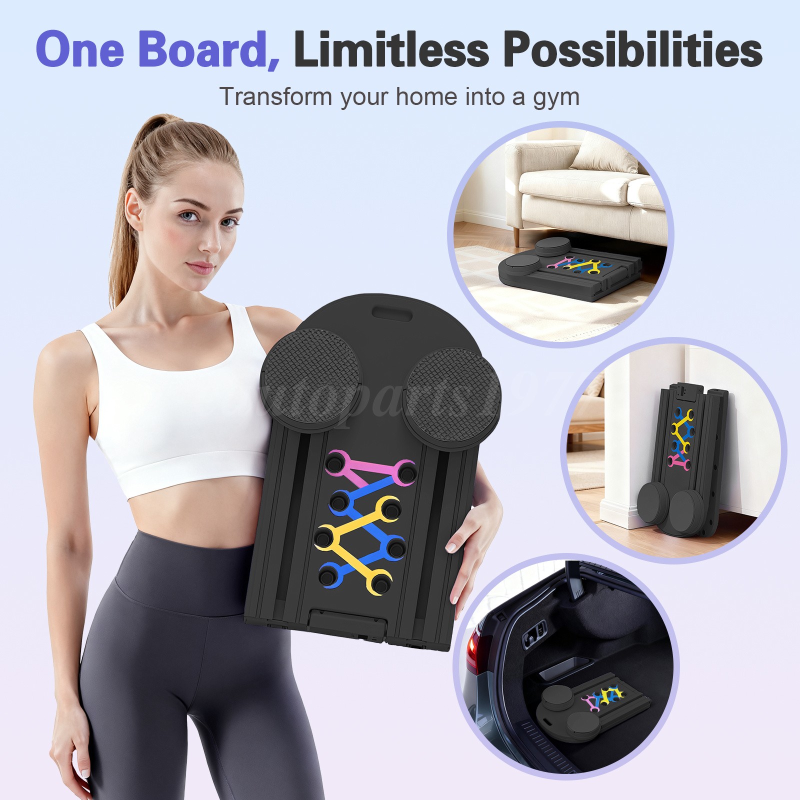 Pilates Board 2025 Pilates Reformer Set, Multi-Purpose Foldable Pilates Reform