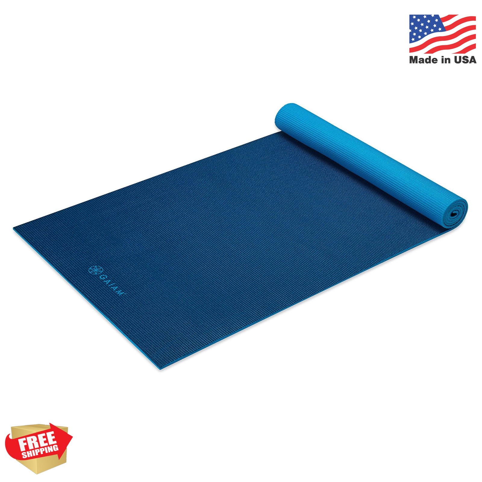 Gaiam Solid Color Yoga Mat, Non Slip Exercise & Fitness Mat for All Types of Yog