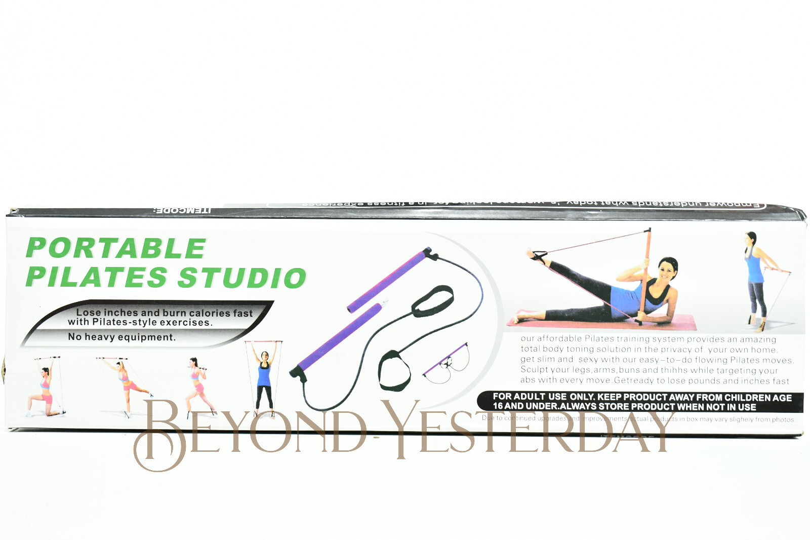 NEW: PORTABLE PILATES STUDIO – PURPLE BAR / STICK – RESISTANCE – YOGA – HOME GYM