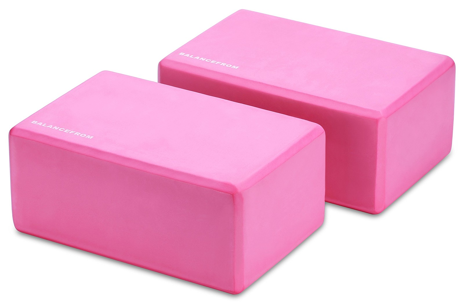 Set of 2 High Density Yoga Blocks, 9&Prime;x6&Prime;x4&Prime; Each, Pair (Pink)