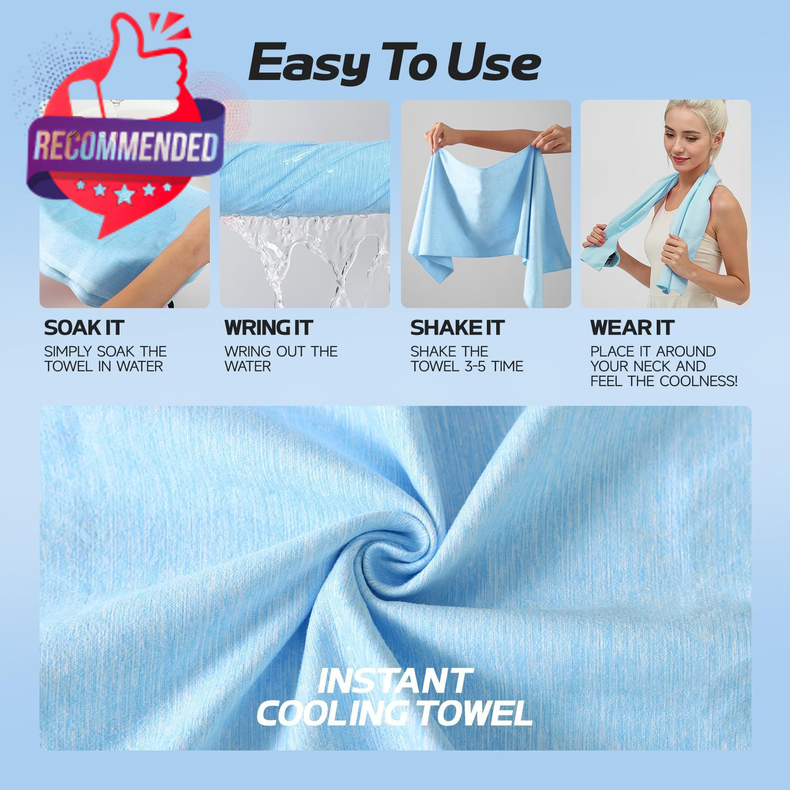 REDKISS Microfiber Workout Towels – 39 x 11inches Quick Dry, Highly…