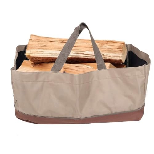 Firewood Bag Carrier, Firewood Bags with Handles Portable Foldable Large