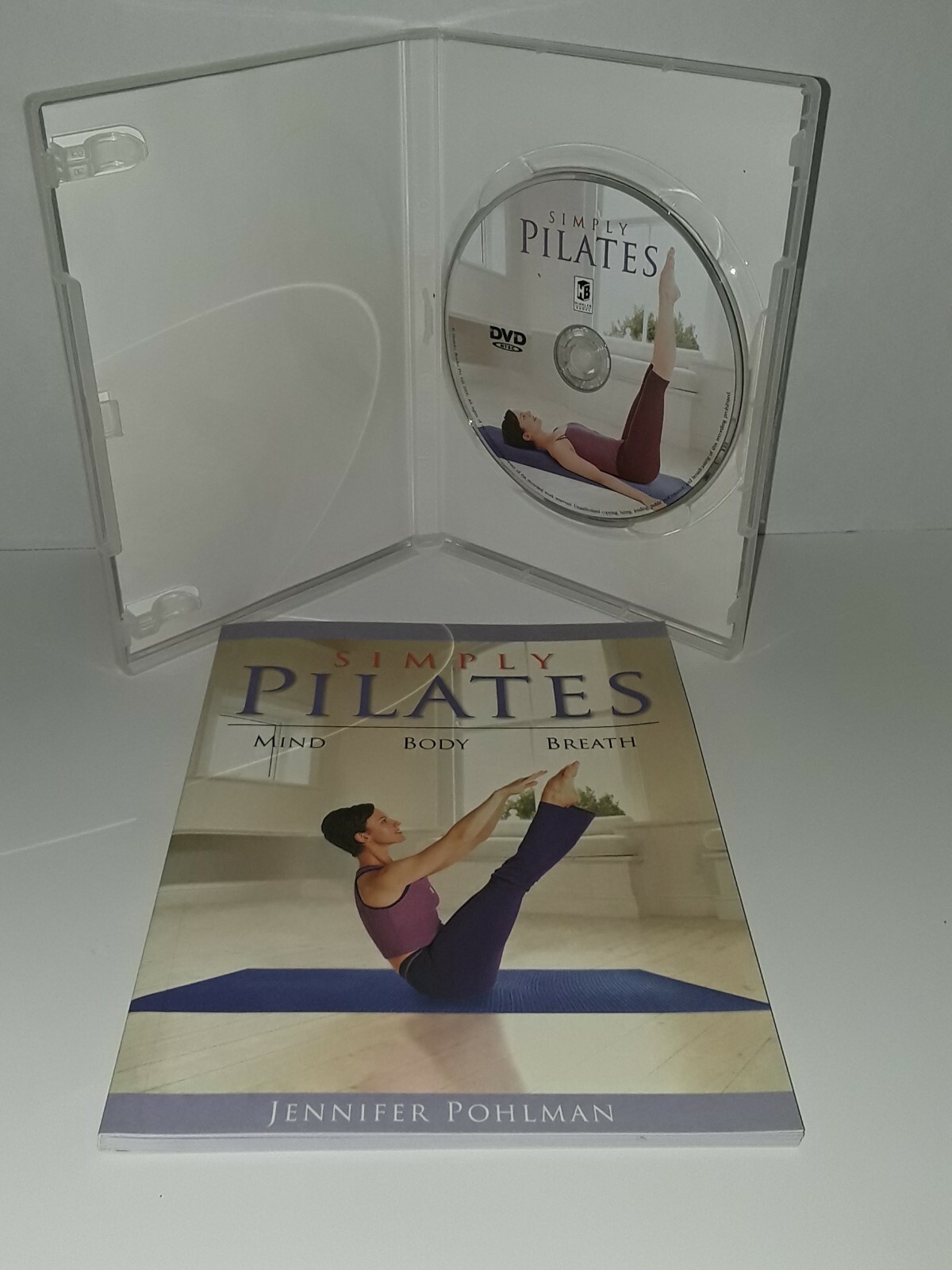 Simply Pilates-Mind-Body-Breath- Book & DVD by Jennifer Pohlman – Preowned