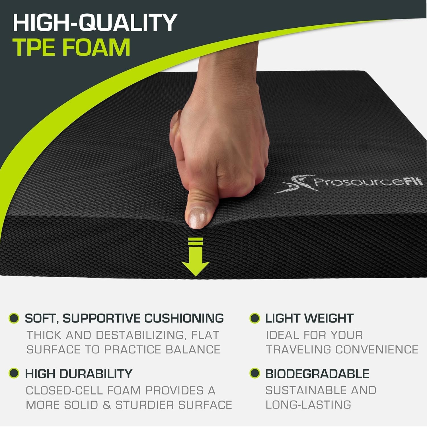 Exercise Balance Pad, Non-Slip Cushioned Foam Mat & Knee Pad for Fitness and …