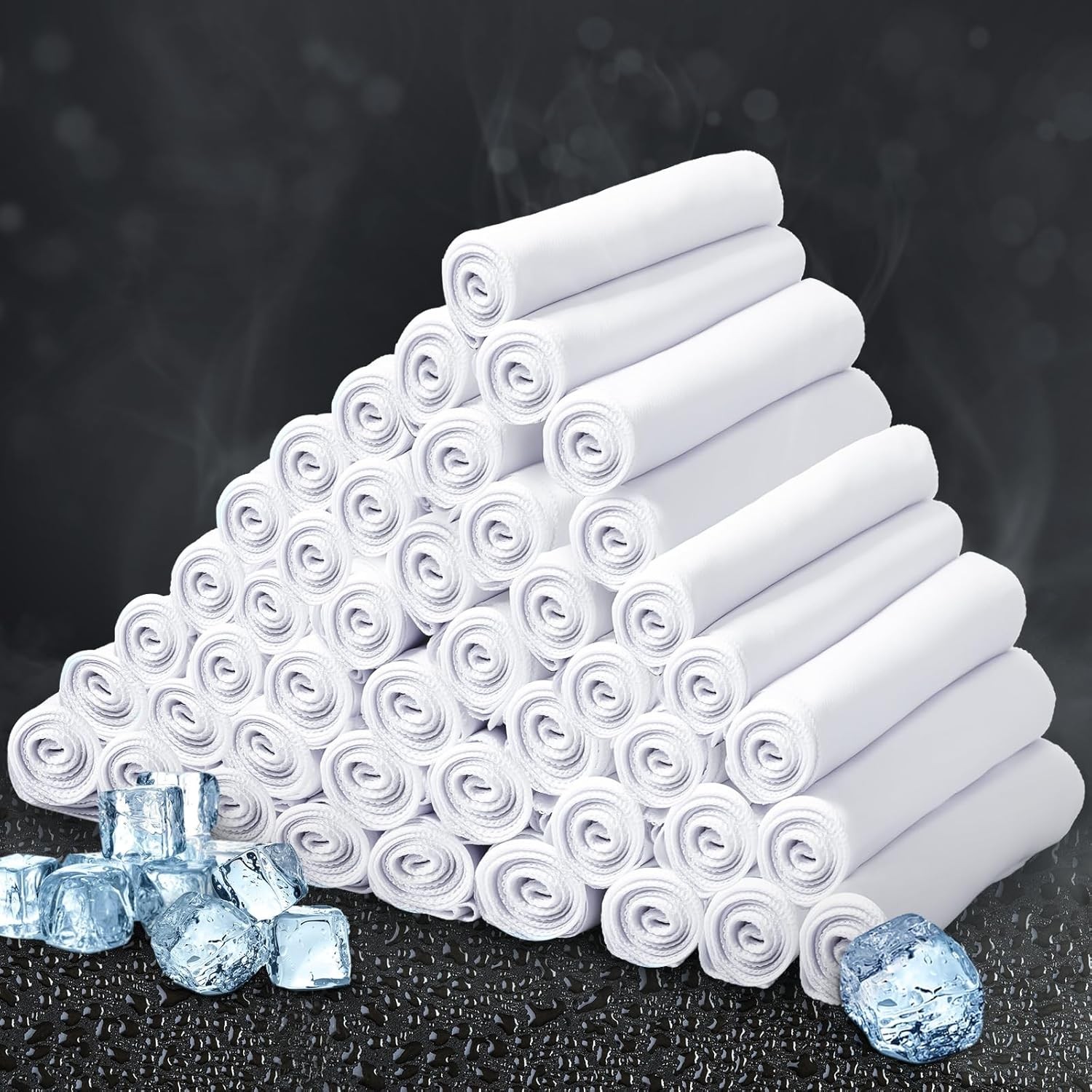 Sublimation Cooling Towels 40&Prime; x 12&Prime; Breathable Soft Ice Towel Small, White