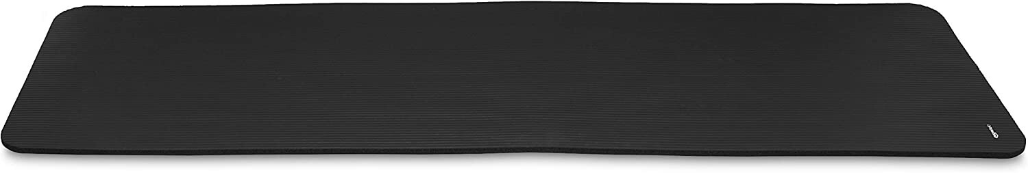 AMAZON BASICS 1/2&Prime; THICK EXERCISE YOGA MAT W/ CARRYING STRAP BLACK NEW!!!