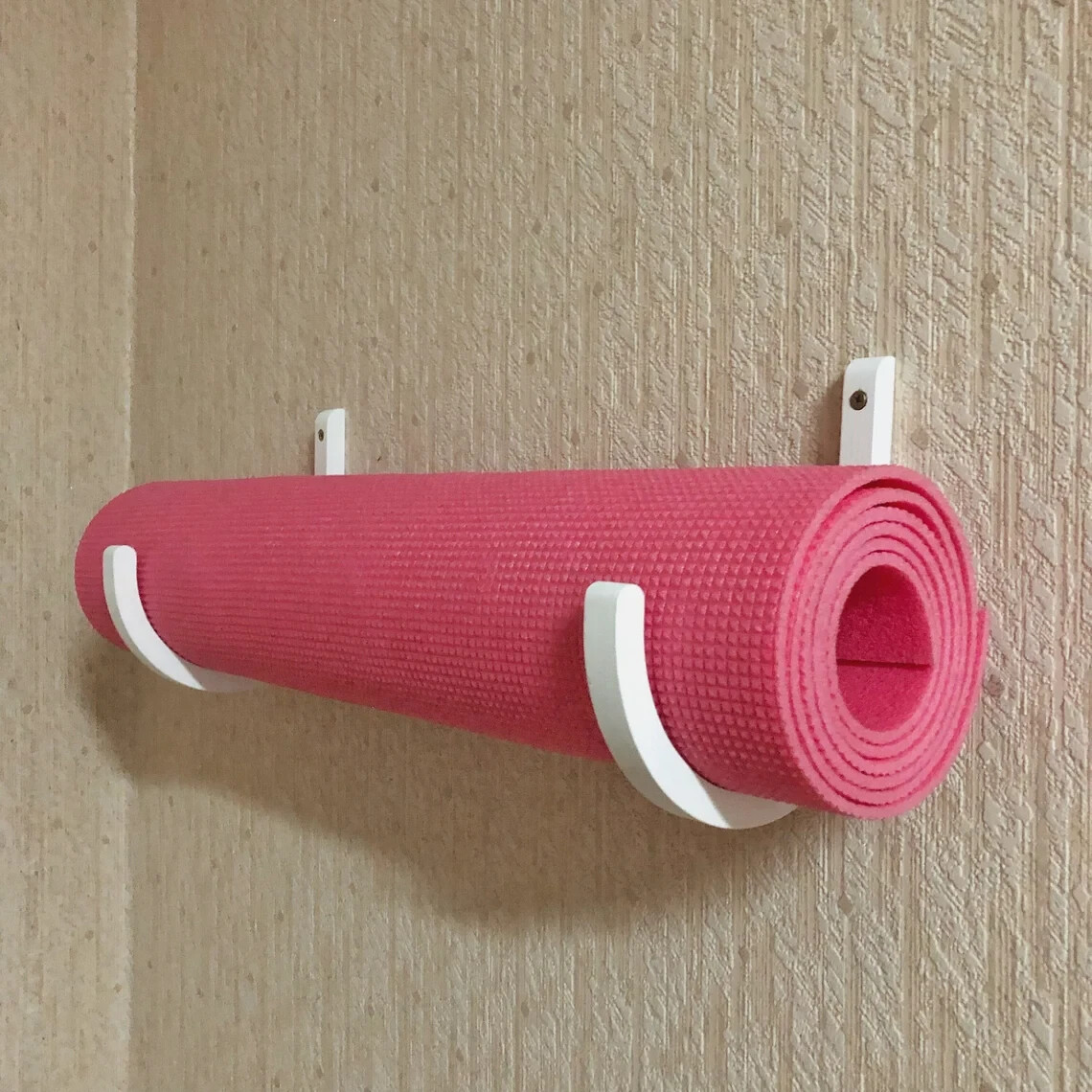 Plywood Yoga Sport Gymnastics Mat Hook Home Gym Storage Wall Holder Foam Roller