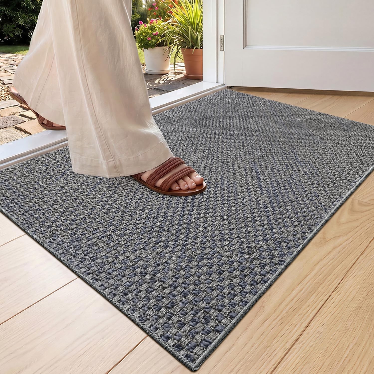 Small Dirt Trapping Mat Indoor 43x75cm, Doormat Indoor, Non Slip Doormat, E…
