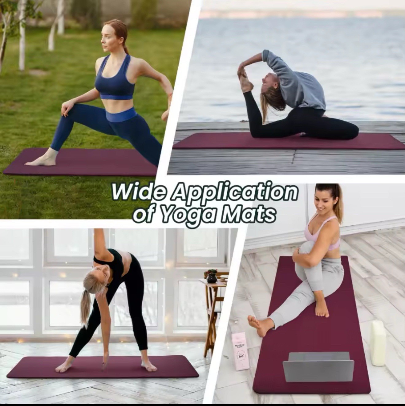Extra Thick 1/2 Exercise Yoga Mat – Black