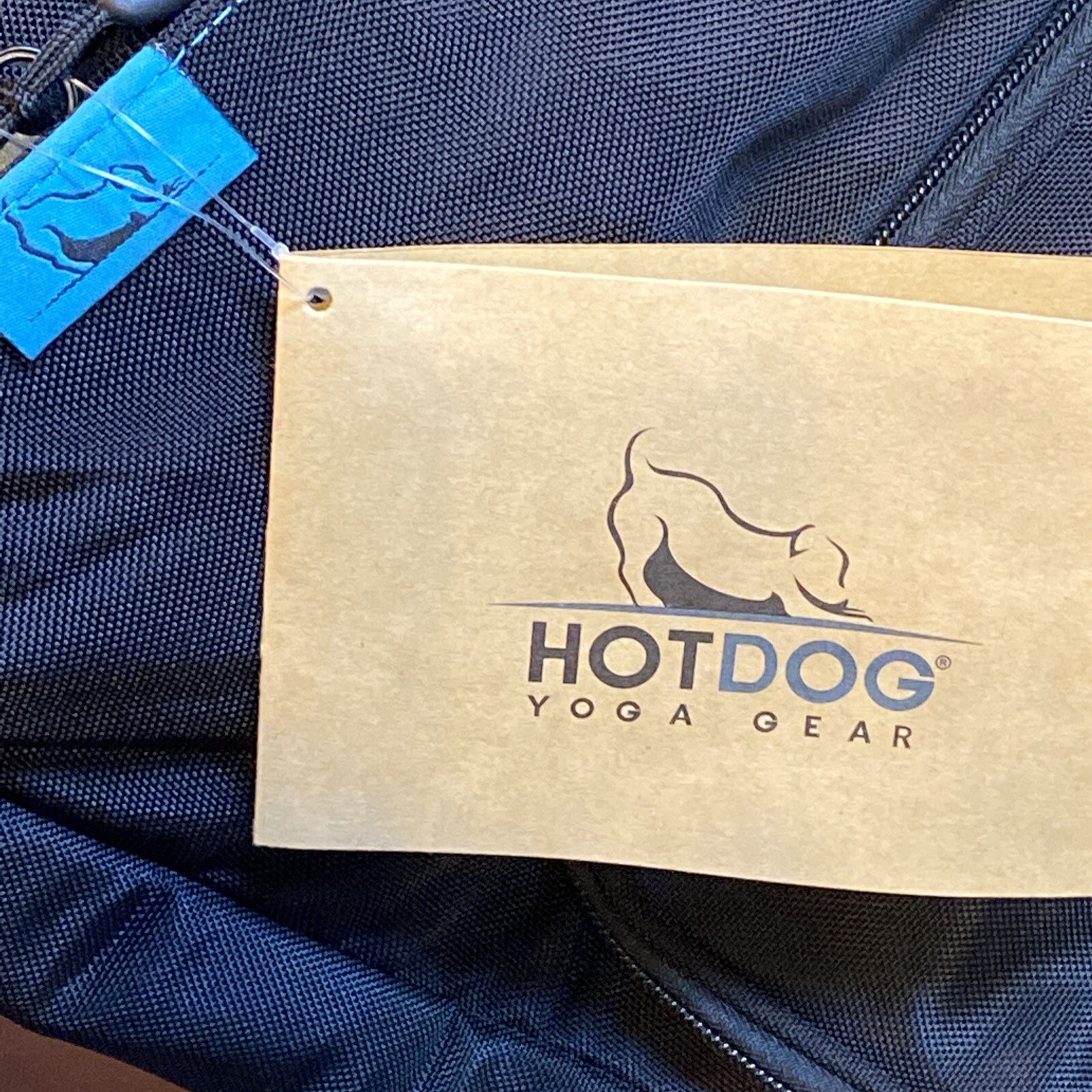 HOTDOG Yoga Gear Carrying Gym Travel LG. BAG Onyx/Aqua Heavy Nylon NICE NEW NWT