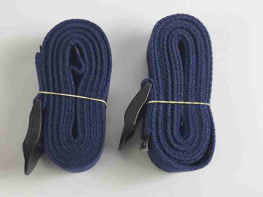2X Lot – Navy Blue Barefoot Yoga Practice Straps – Cinch Buckle