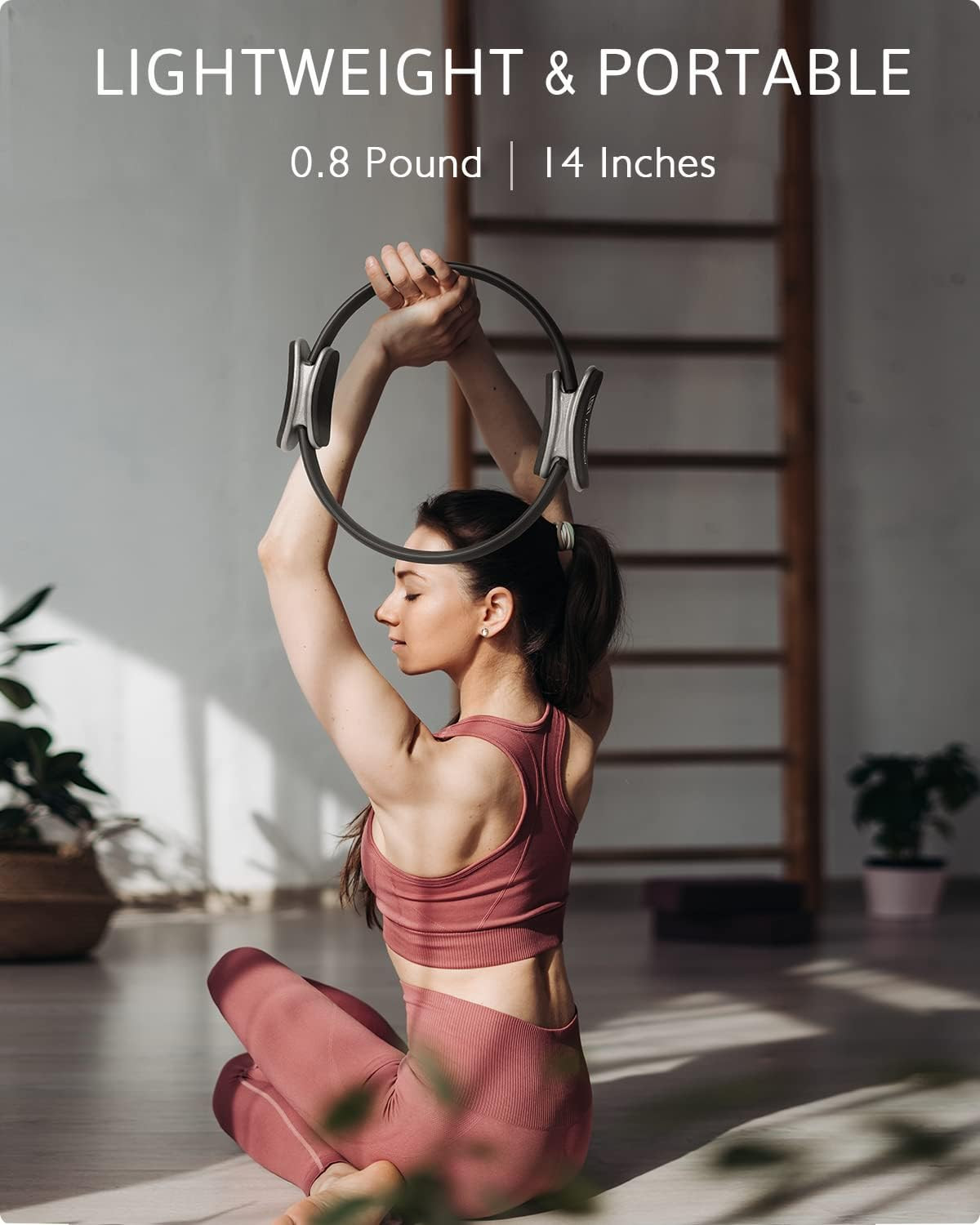 Pilates Ring Set – 14&Prime; Anti-Deformation Magic Circle with Padded Handles, Mini B