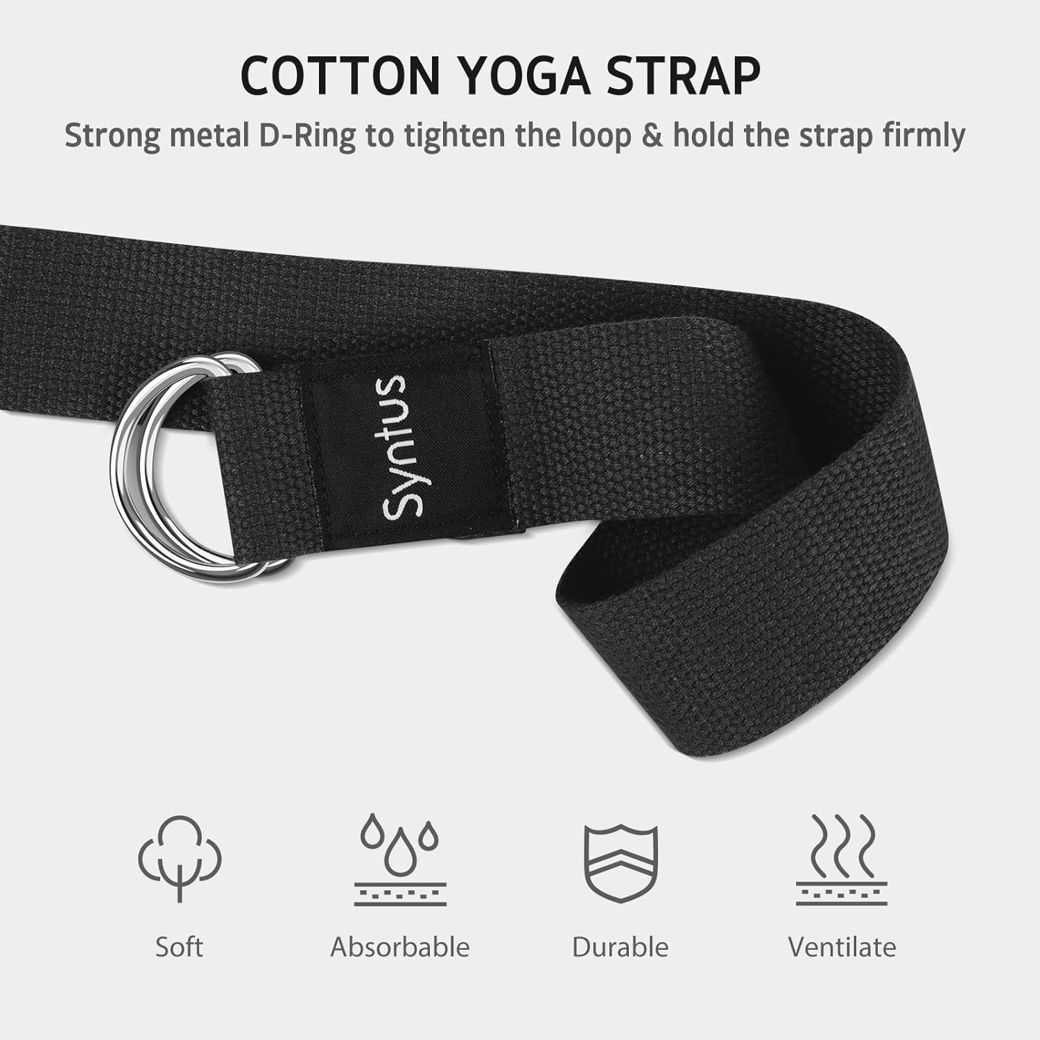 Yoga Block & Strap Set: 2 Non-Slip Cork Blocks & D-Ring for Ultimate Support