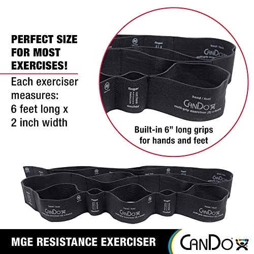 Multi-Grip 6 Foot Exercise Resistance Band with Hand/Foot Loops for X-Heavy