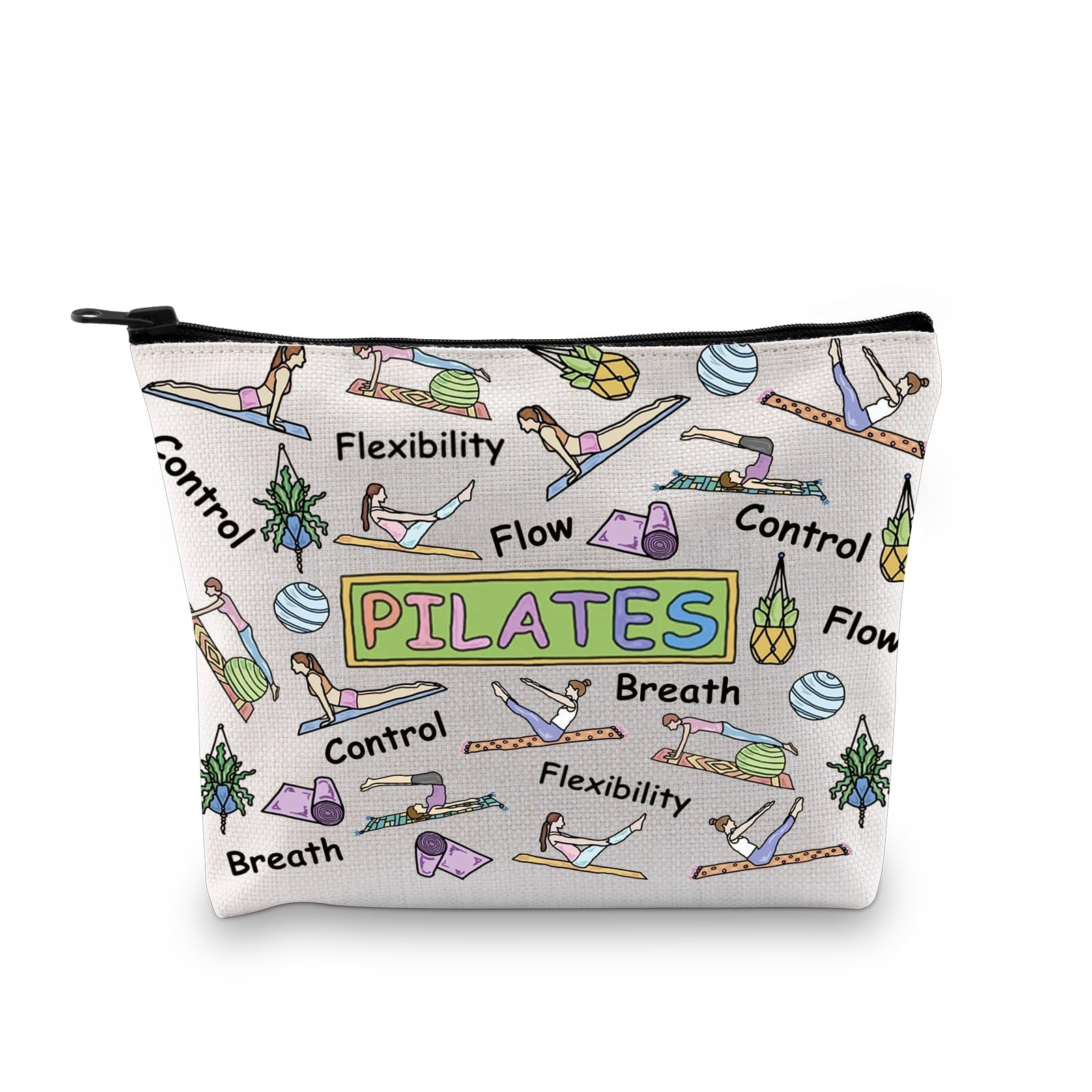 GJTIM Pilates Bag, Canvas Cosmetic Case for Fitness Instructor, Bag