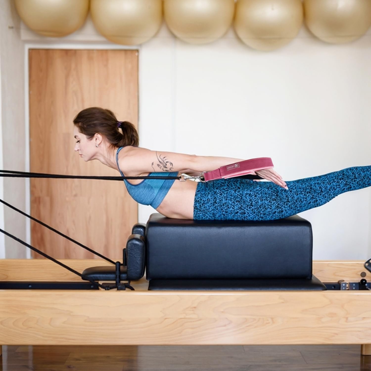 J Bryant Pilates Double Loop Straps for Reformer Fitness D-Ring Straps,Yoga E…