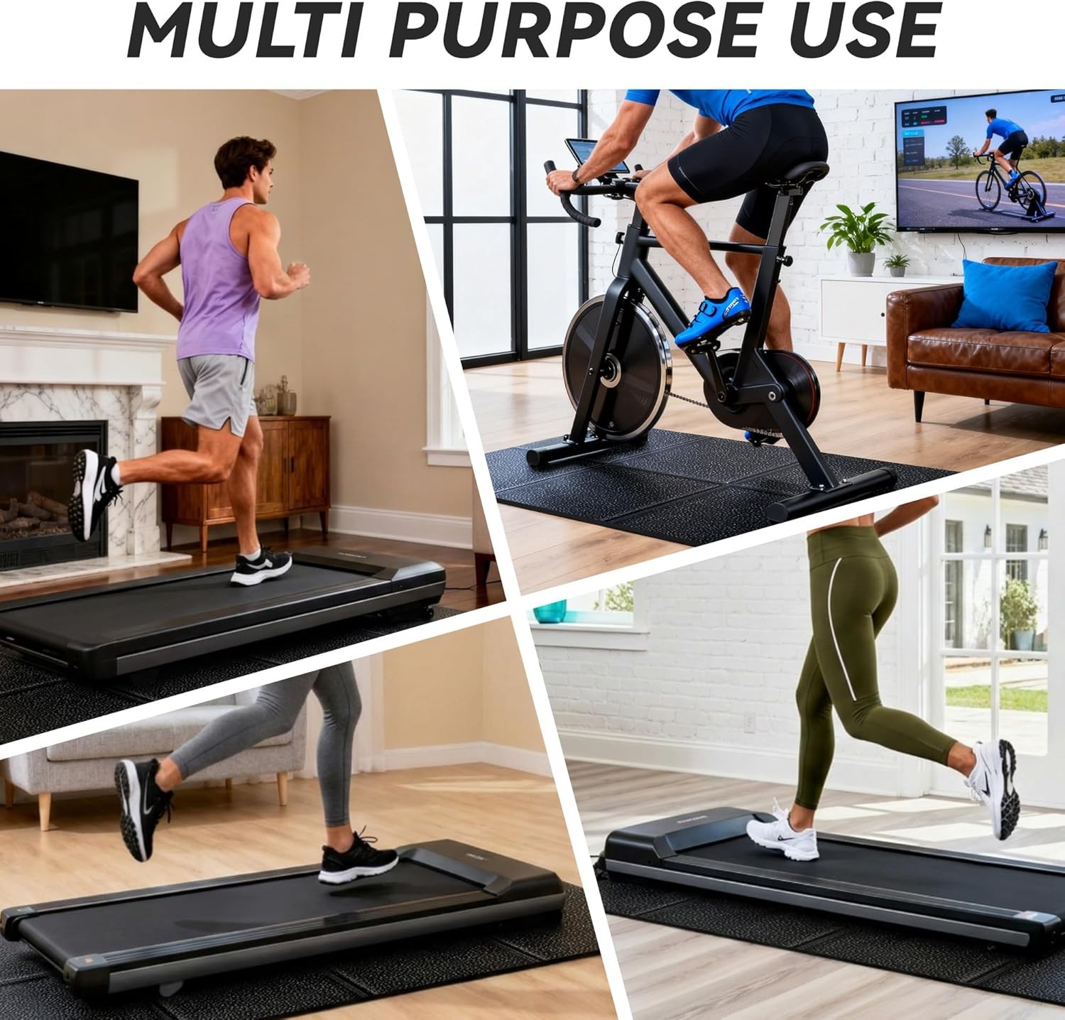 Walking Pad Mat for Carpet, Treadmill Mat for Hardwood Floors, High Density,