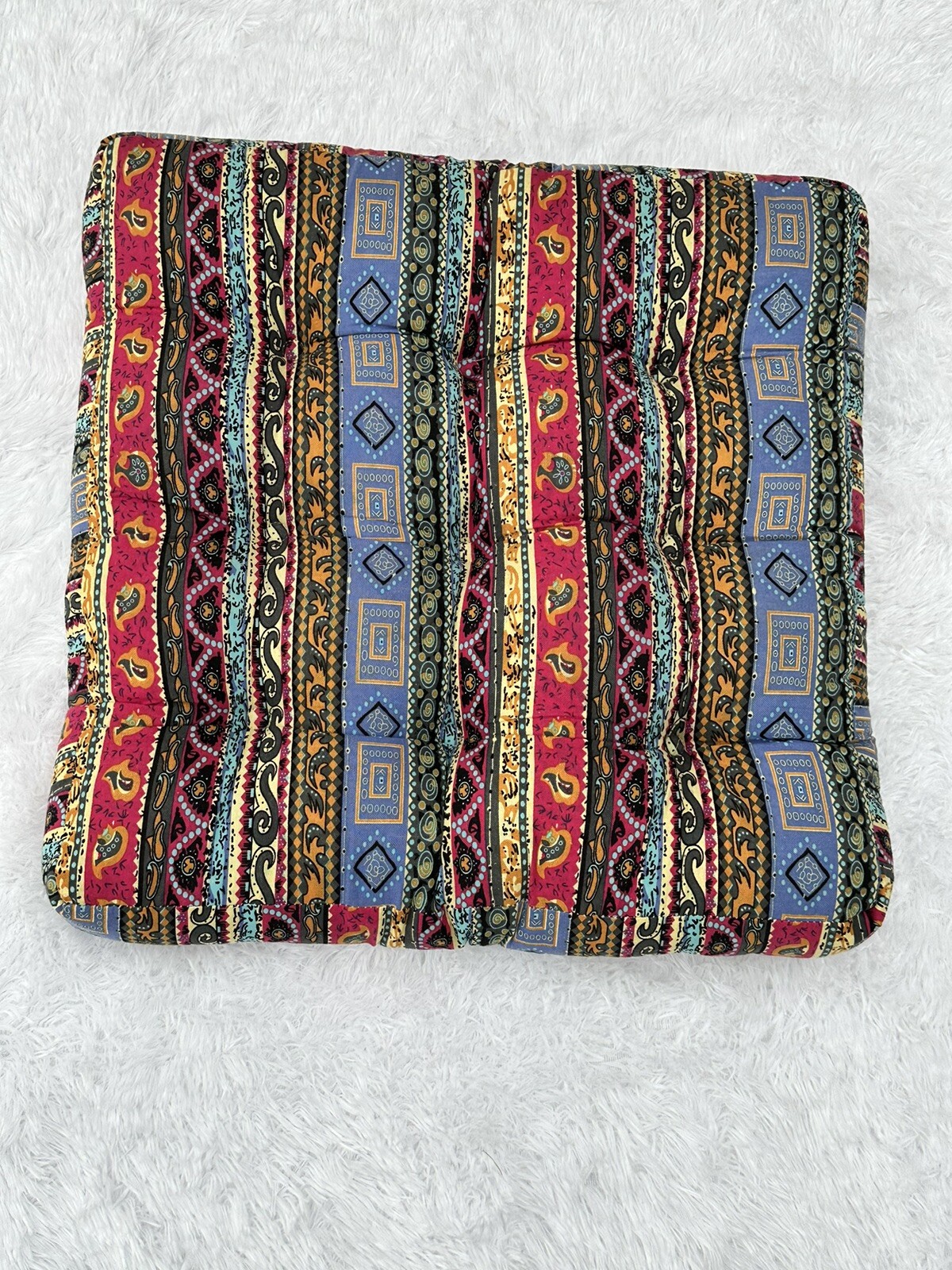 Boho Cushion, Large Pouf Cushion Mandala Floor Pillow Square Meditation Yoga Sea