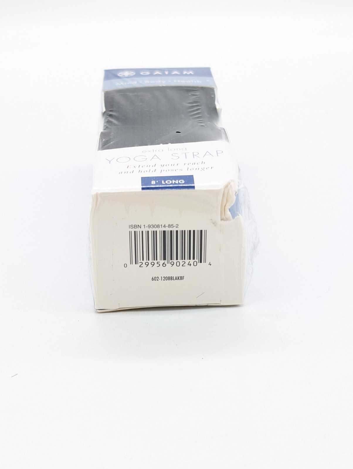 Gaiam 8 foot Black Yoga Strap Cinch Buckle Extra Long New In Box
