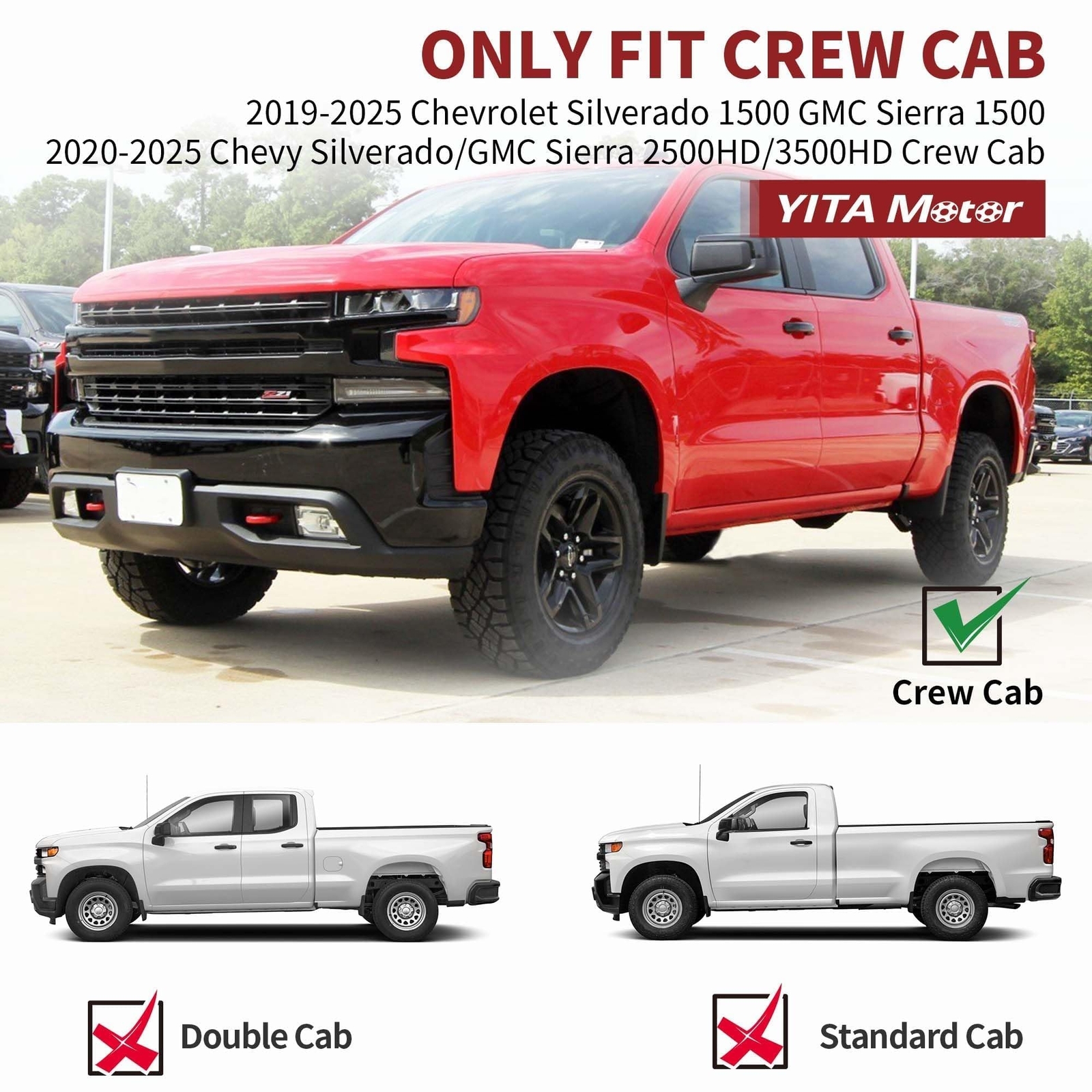 YITAMOTOR Floor Mats Compatible with 2019-2025 Chevrolet Silverado 1500/GMC S…
