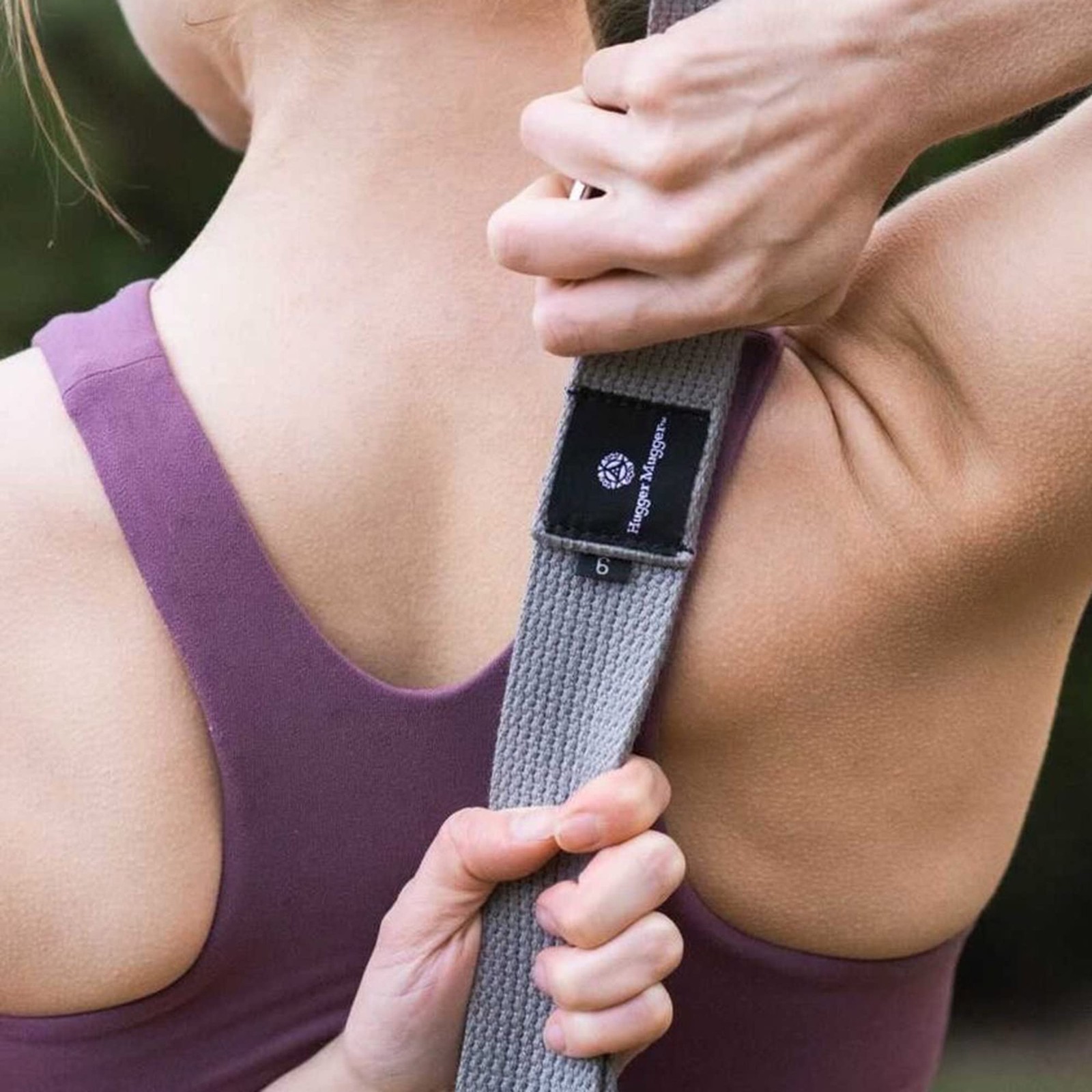 D-Ring Yoga Strap (Purple, 8 ft.)