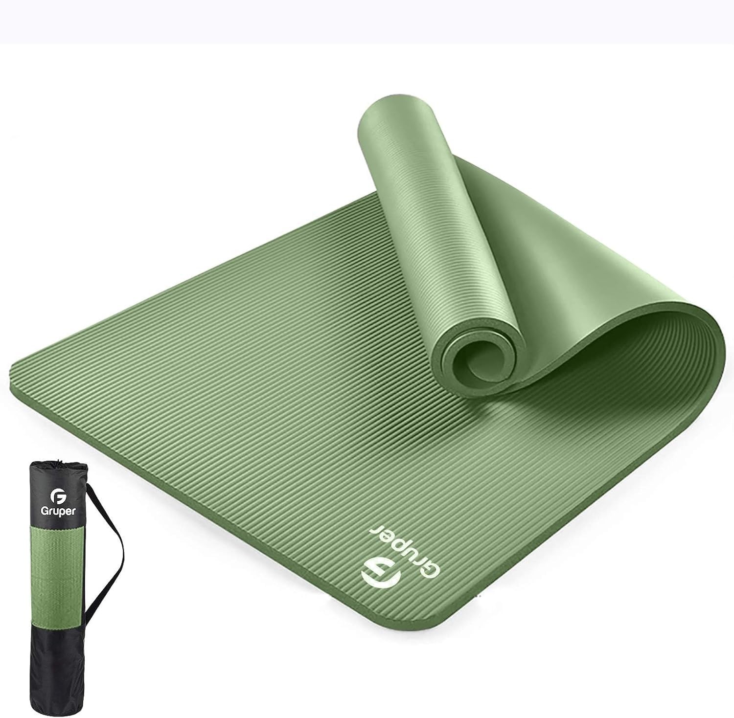 Gruper Thick Yoga Mat Non Slip, Large Size 72&Prime; L x 32&Prime; W x 0.6&Prime; TH, Premium E…