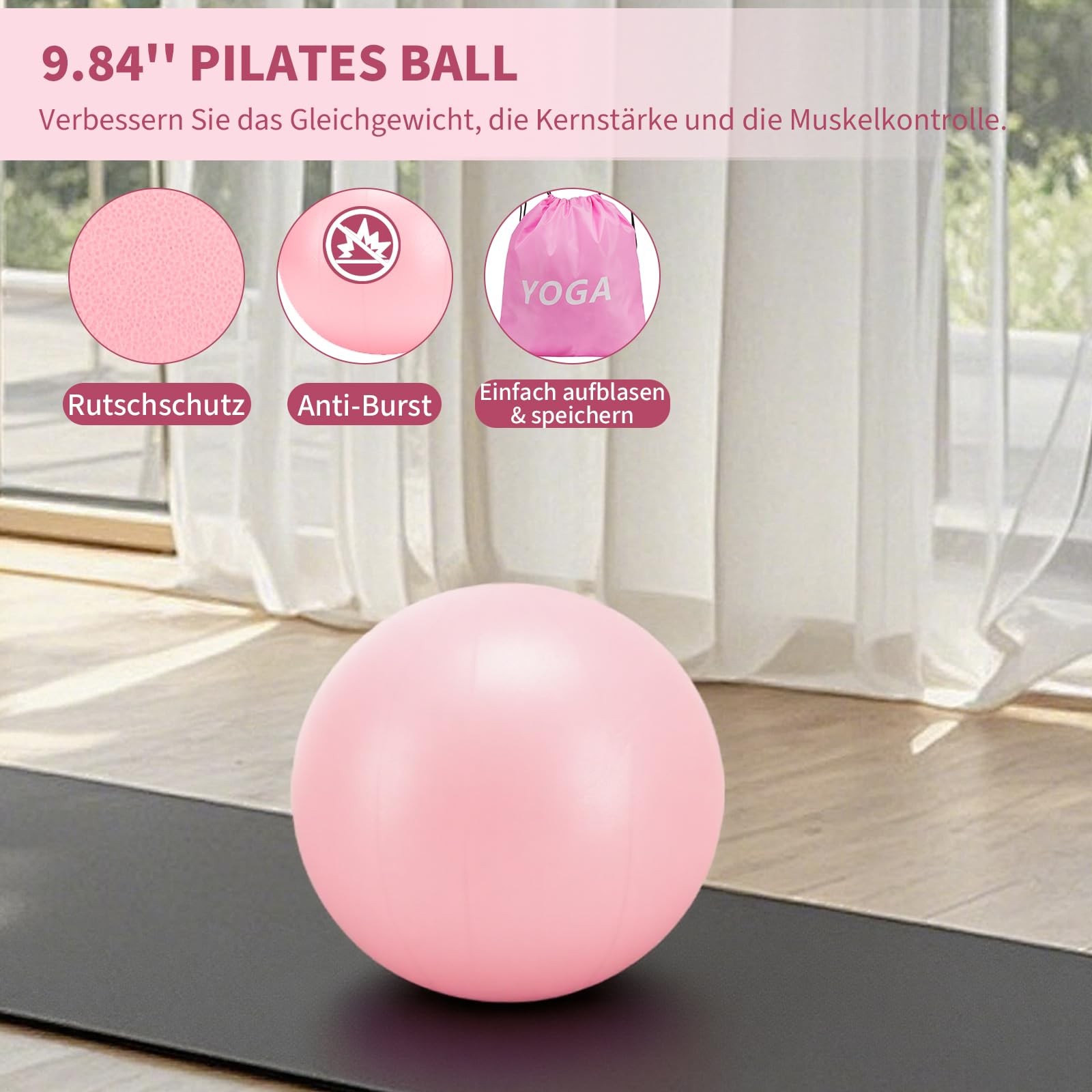 Pilates Ring Set for Women, Pilates Equipment with 5 Resistance Bands & Acces…
