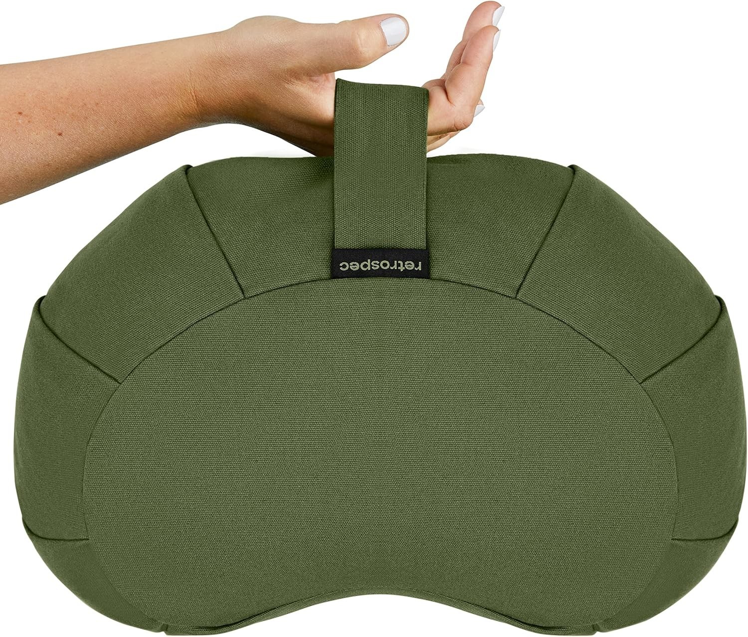 Eco-Friendly Sedona 17in Crescent Meditation Cushion with Adjustable Firmness