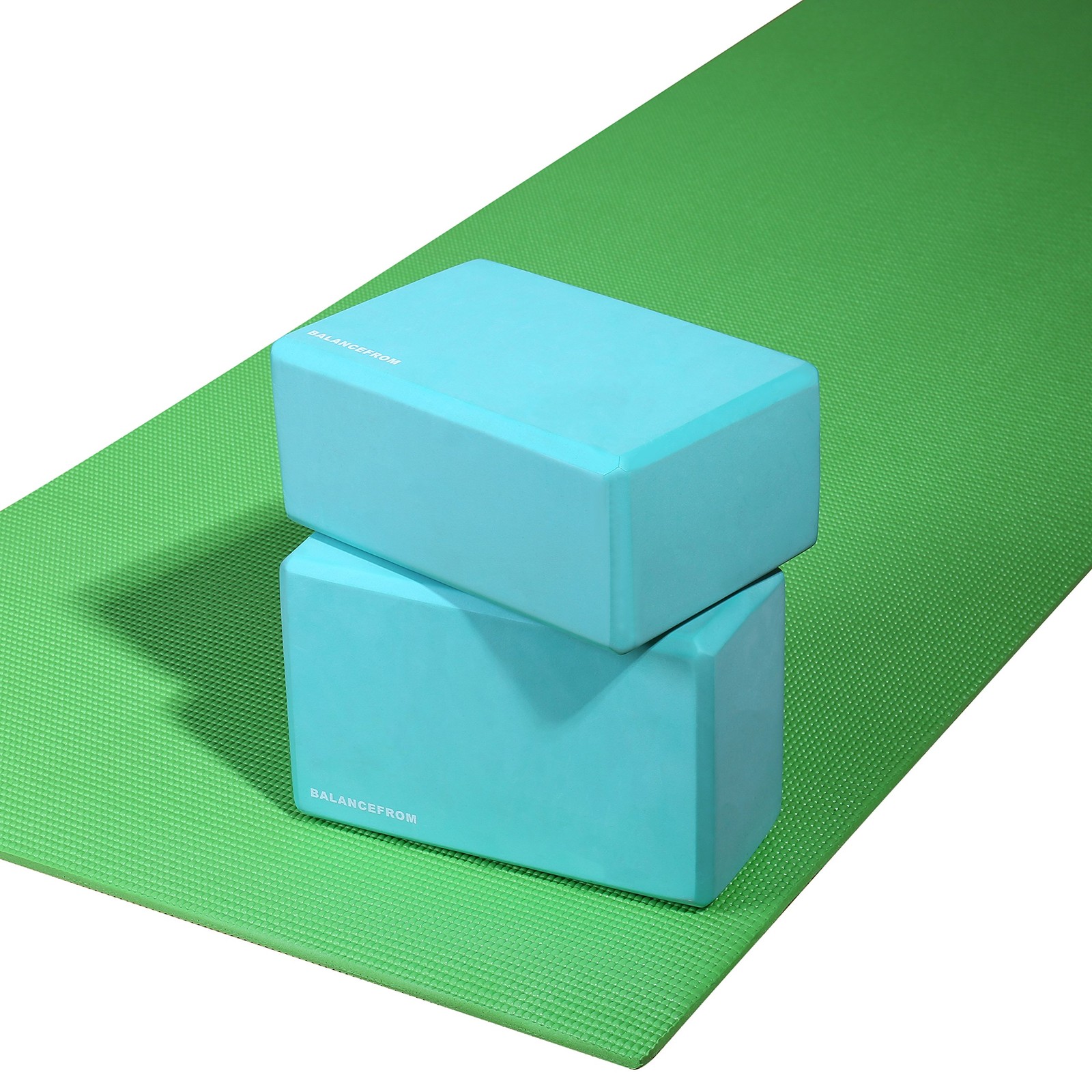 Set of 2 High Density Yoga Blocks, 9&Prime;x6&Prime;x4&Prime; Each, Pair (Green)
