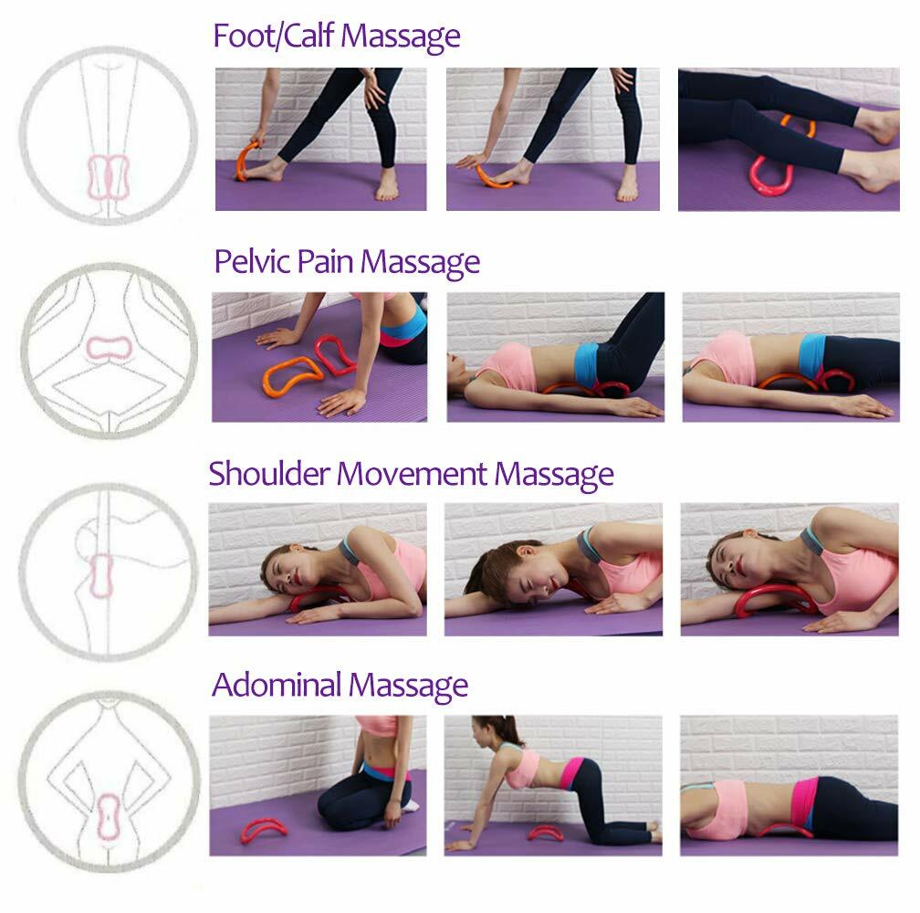 2x Yoga Circle Stretch Ring Resistance Pilates Bodybuilding Fitness Workout Tool