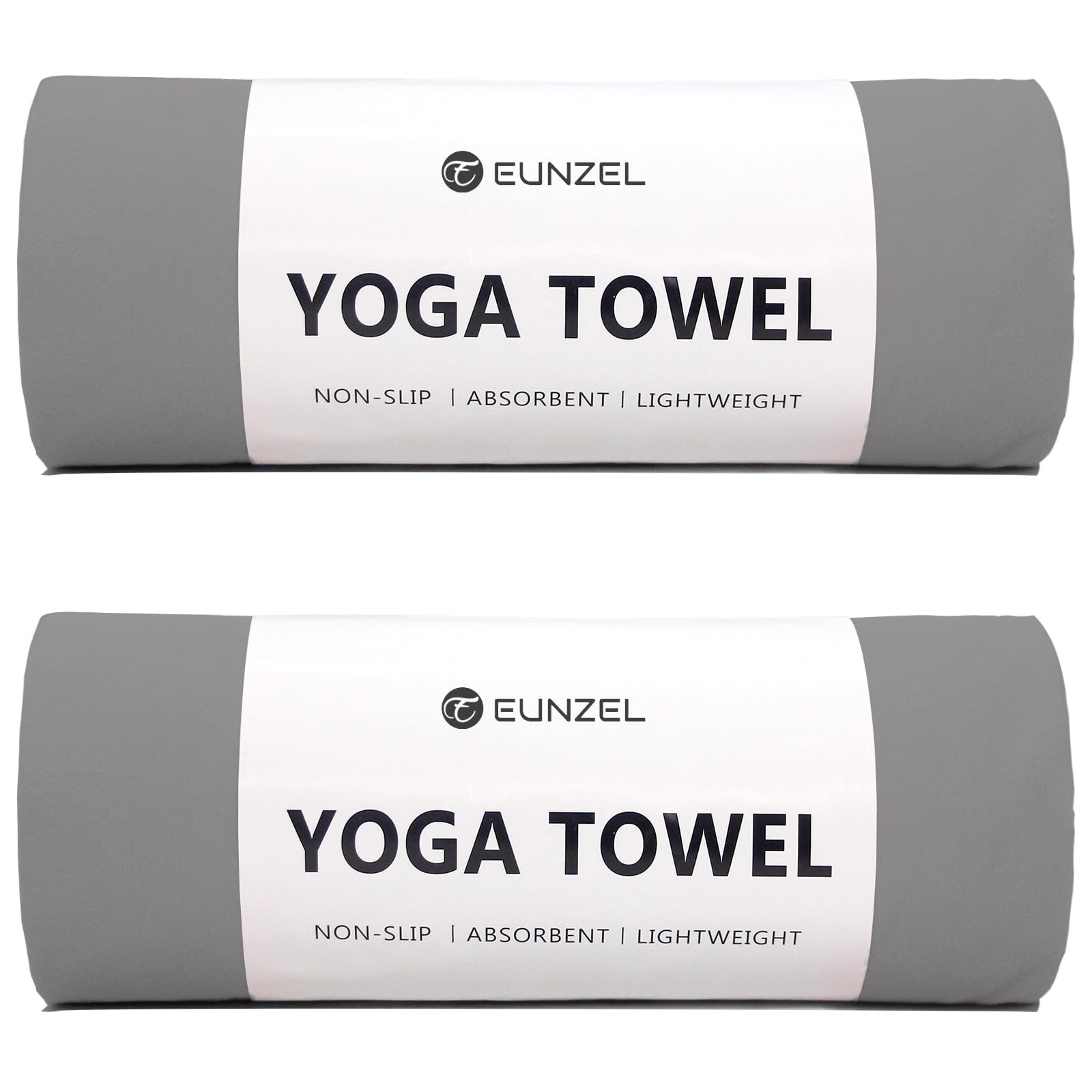 Eunzel 2 Pack Hot Yoga Towel Non Slip Yoga Mat Towel Non-Slip Sweat Absorbent