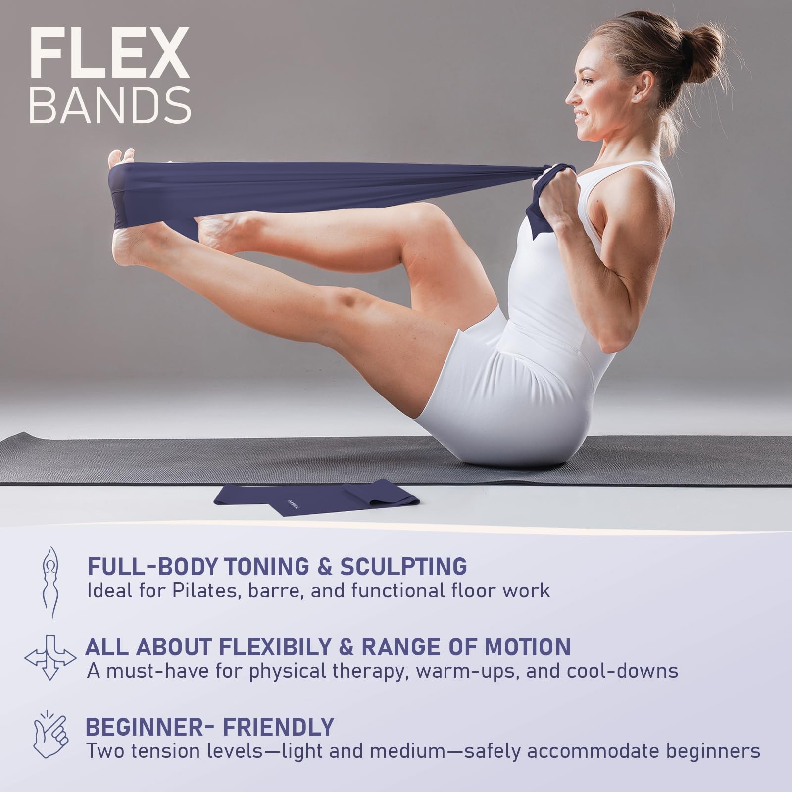 Pilates Ring Set, 15-Inch Magic Circle with 1x Core Ball, 3X Resistant Loop a…