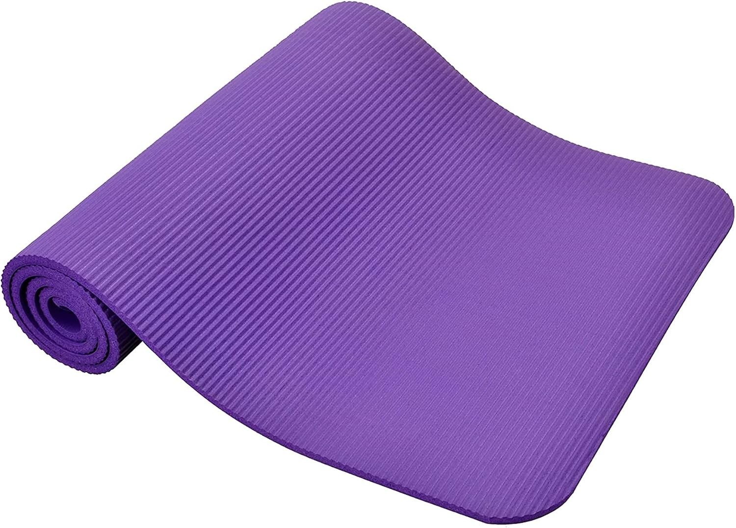 All Purpose 1/2 Inch Extra Thick High Density Yoga Mat with Knee Pad and Strap