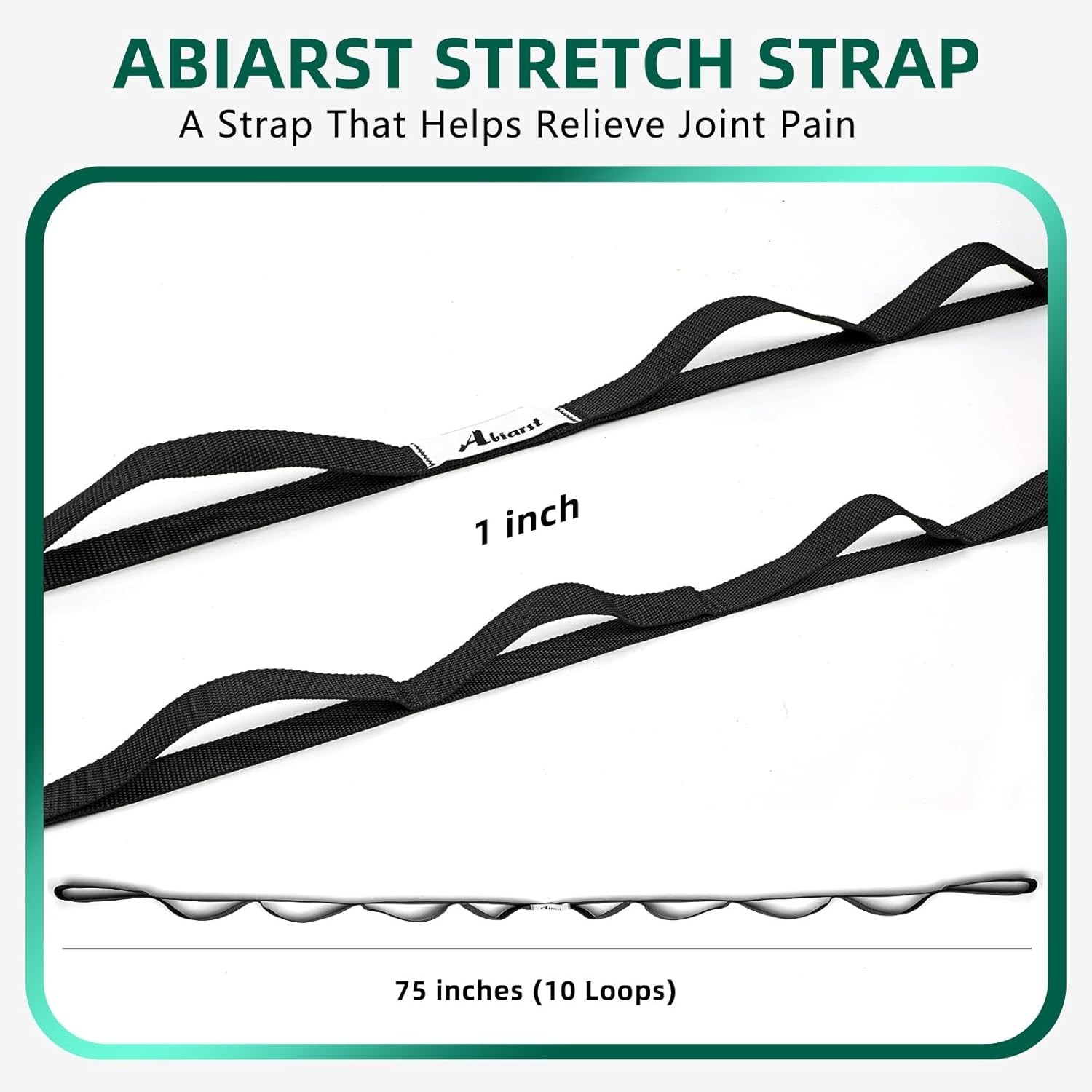 Eco-Friendly Yoga Stretch Strap with 10 Loops – Perfect for Pilates & Gymnastics