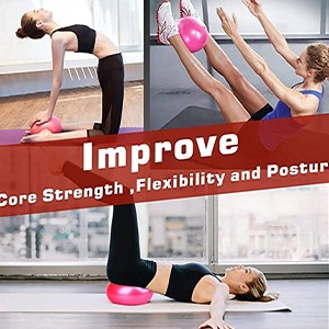 Mini Pilates Exercise Yoga Ball, 6 Inch Small Inflatable Exercise Yoga