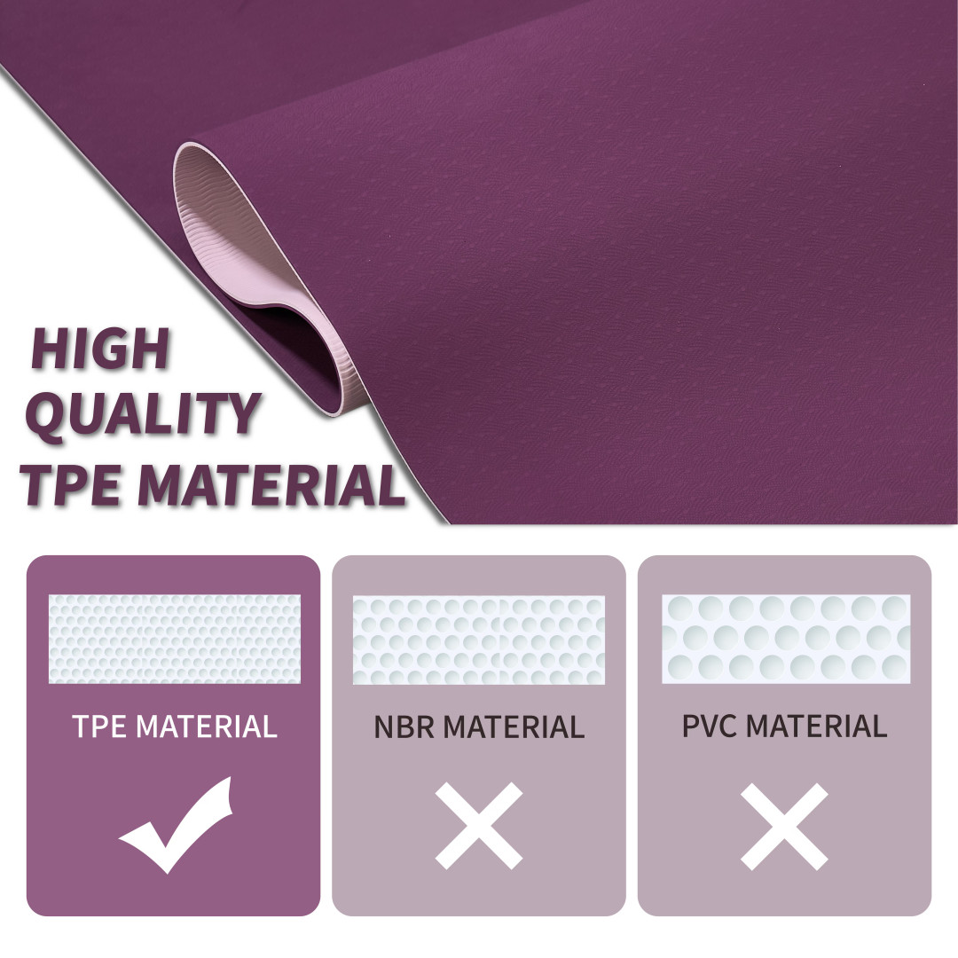 Exercise Yoga Mat Extra Thick Gym Fitness With Non Slip Pilates Mats Pad 72&Prime;X24&Prime;